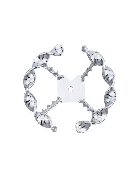 Half Flat Twisted Straight Steering Wheel Chrome.